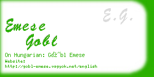 emese gobl business card